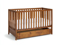 Culla Camera Da Letto 126×72×100 cm in legno marrone - stile rustico con contenimento inferiore