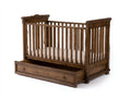 Culla da camera da letto 146×80×112 cm - legno marrone - stile classico con contenitore inferiore
