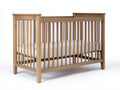Culla da camera da letto 140×76×105 cm - legno marrone chiaro - design lineare con sponde aperte