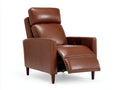 Poltrona reclinabile da soggiorno 80×90×108 cm - similpelle marrone - design contemporaneo con poggiapiedi