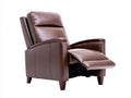 Poltrona reclinabile soggiorno 80×92×105 cm in similpelle marrone - stile moderno con poggiapiedi
